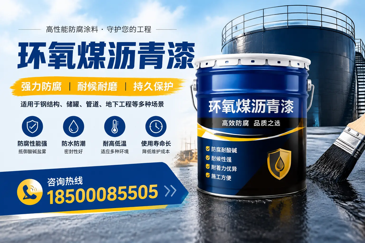 环氧煤沥青漆在工业中的应用，西双版纳企业的选择